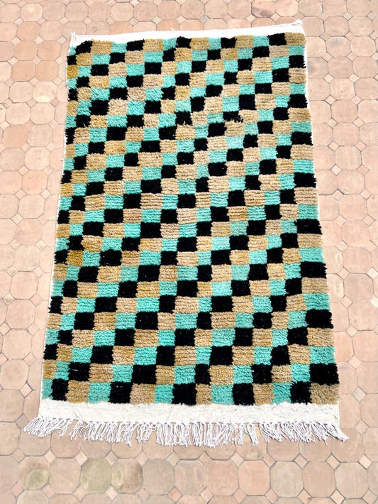 Marokkolainen ruudullinen matto 150x95cm