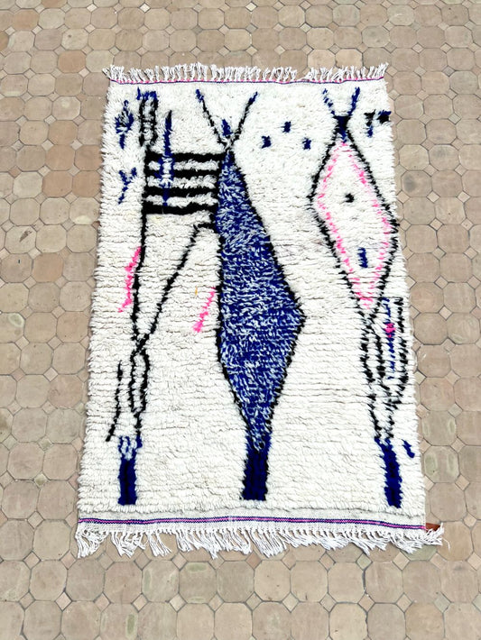 Marokkolainen Azilal-matto 145x95cm
