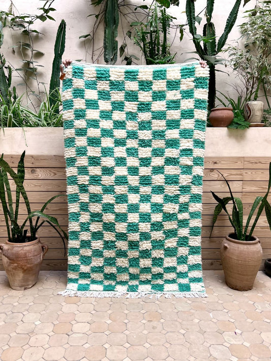 Marokkolainen ruudullinen matto 155x95cm