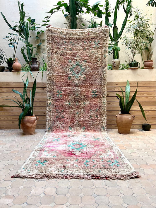 Moroccan Vintage Boujaad runner Rug 320x105cm