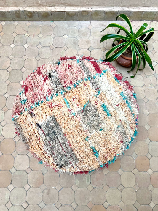 Moroccan Vintage Round Pouf