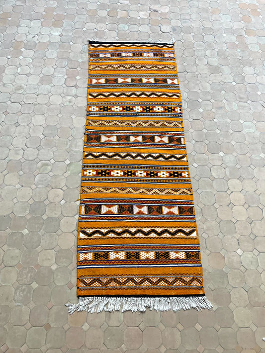 Marokkolainen Kilim käytävämatto matto 205x70cm