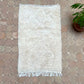 Moroccan All White Rug 90x55cm