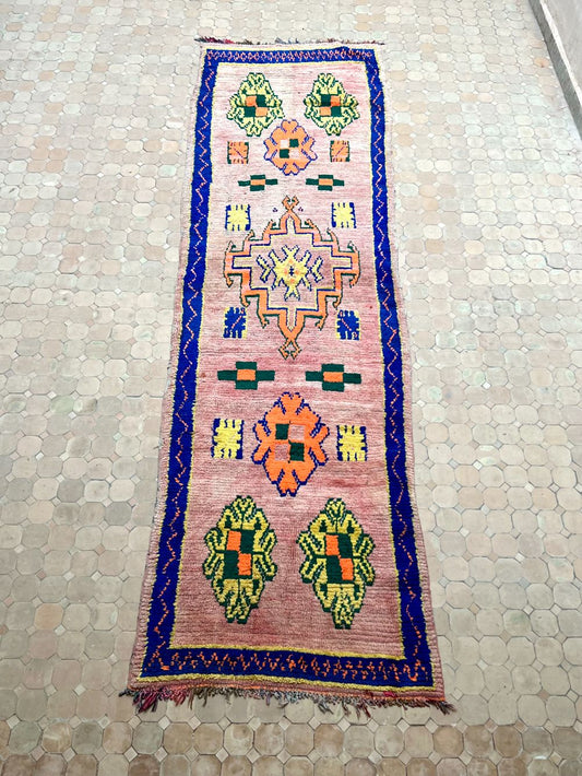 Marokkolainen vintage Boujaad matto 370x110cm