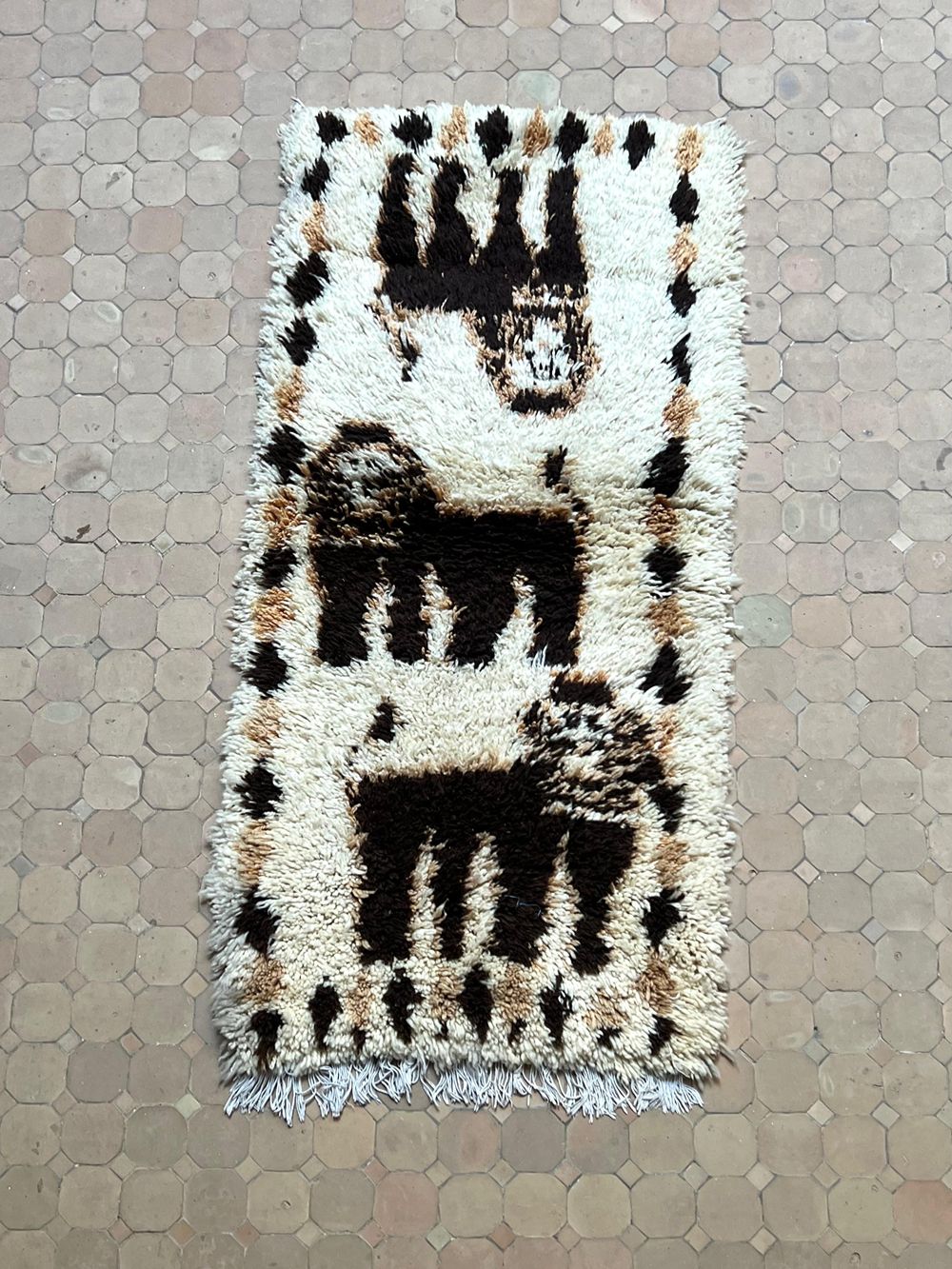 Moroccan Vintage Azilal Rug 180x80cm