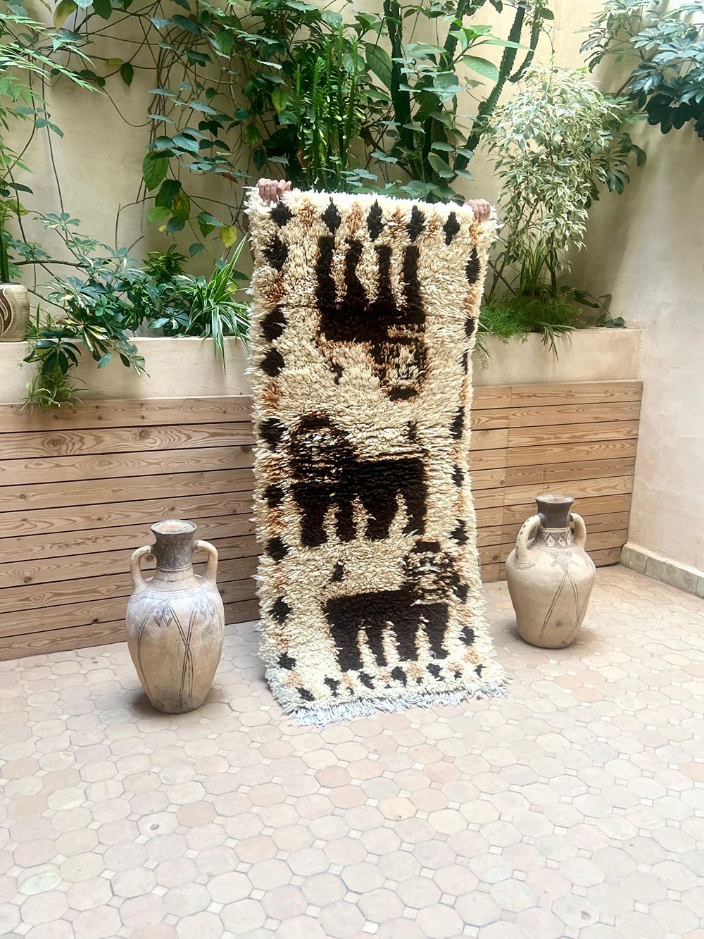 Marokkolainen vintage Azilal-matto 180x80cm