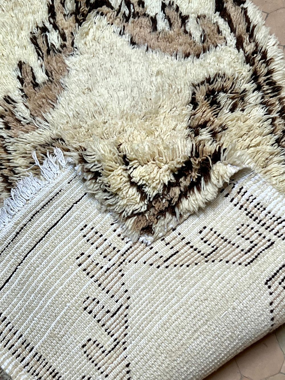 Marokkolainen vintage Azilal-matto 180x90cm