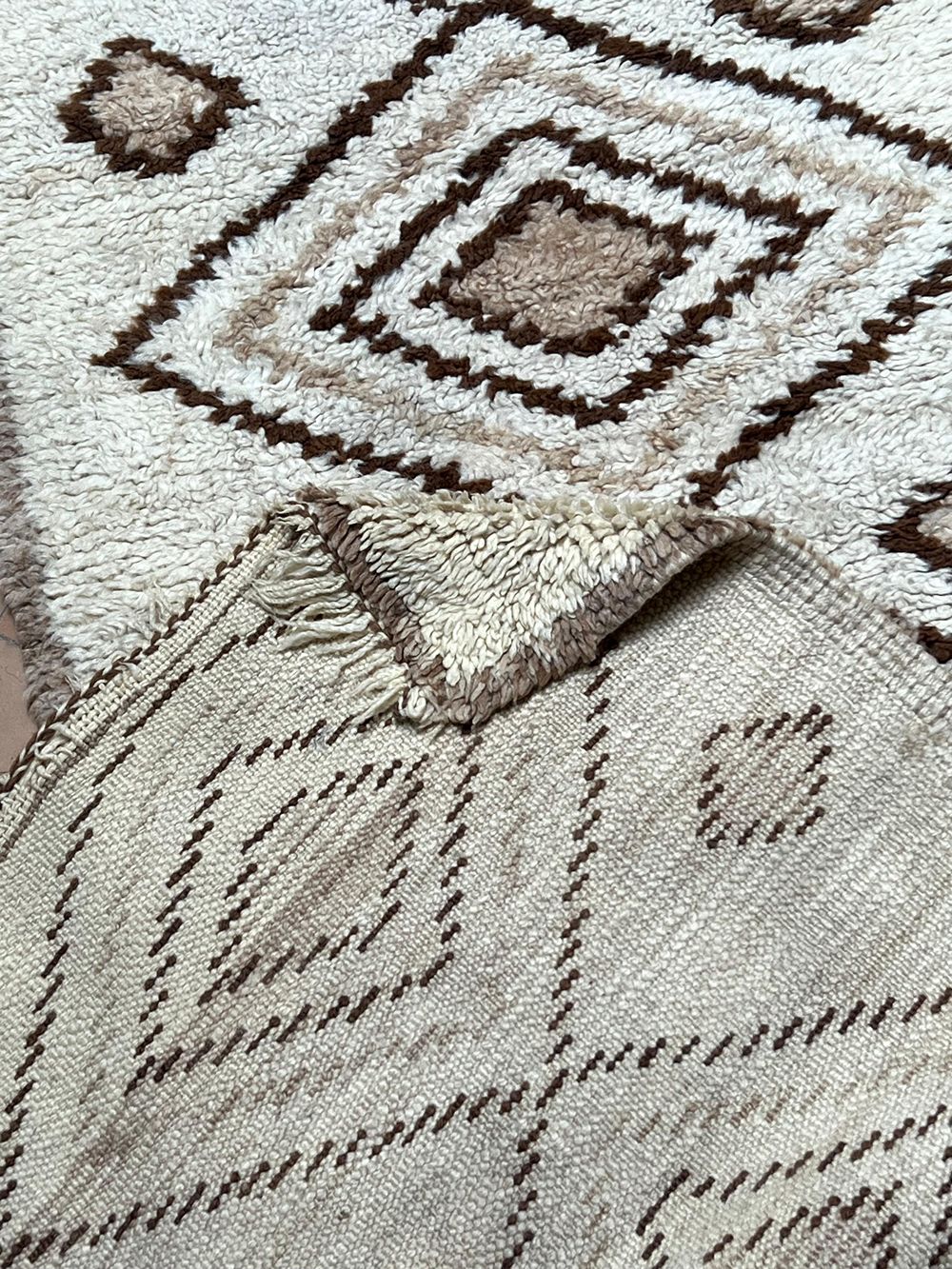 Marokkolainen vintage Azilal-matto 205x80cm