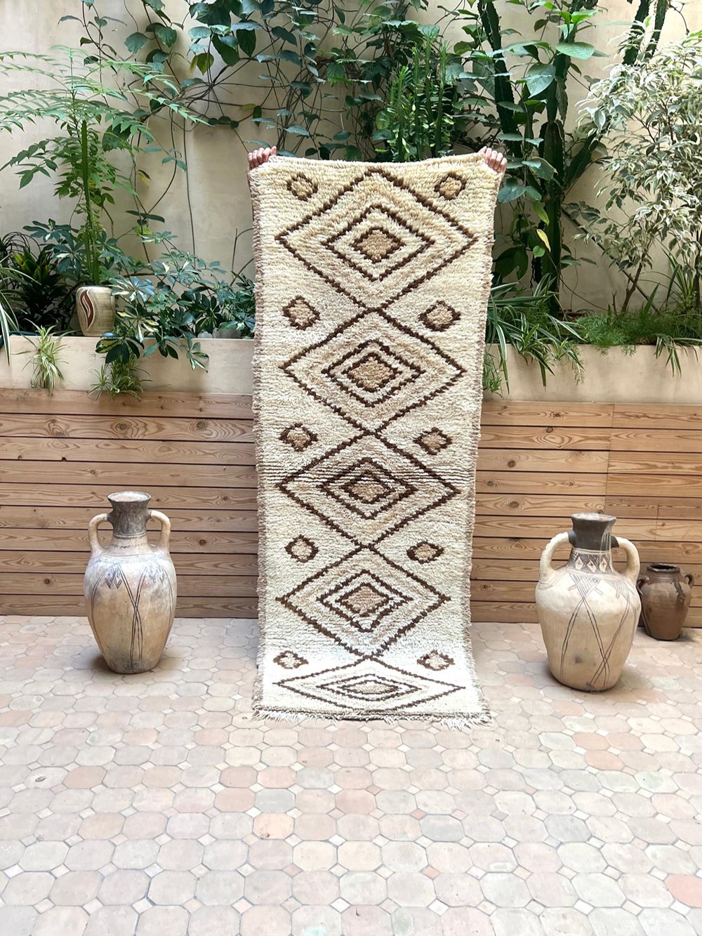 Marokkolainen vintage Azilal-matto 205x80cm