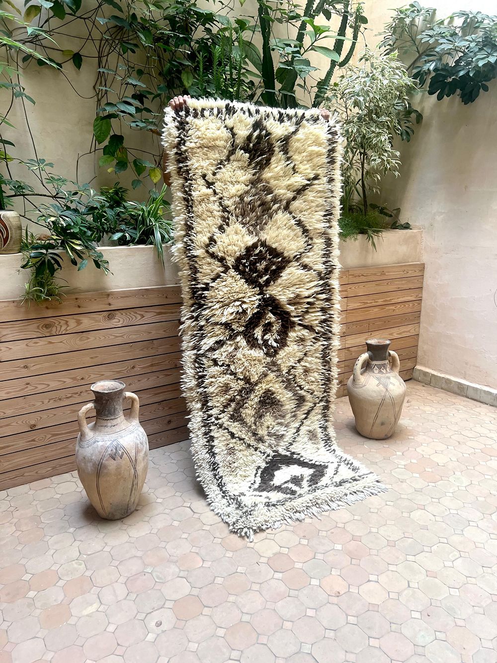 Marokkolainen vintage Azilal-matto 205x80cm