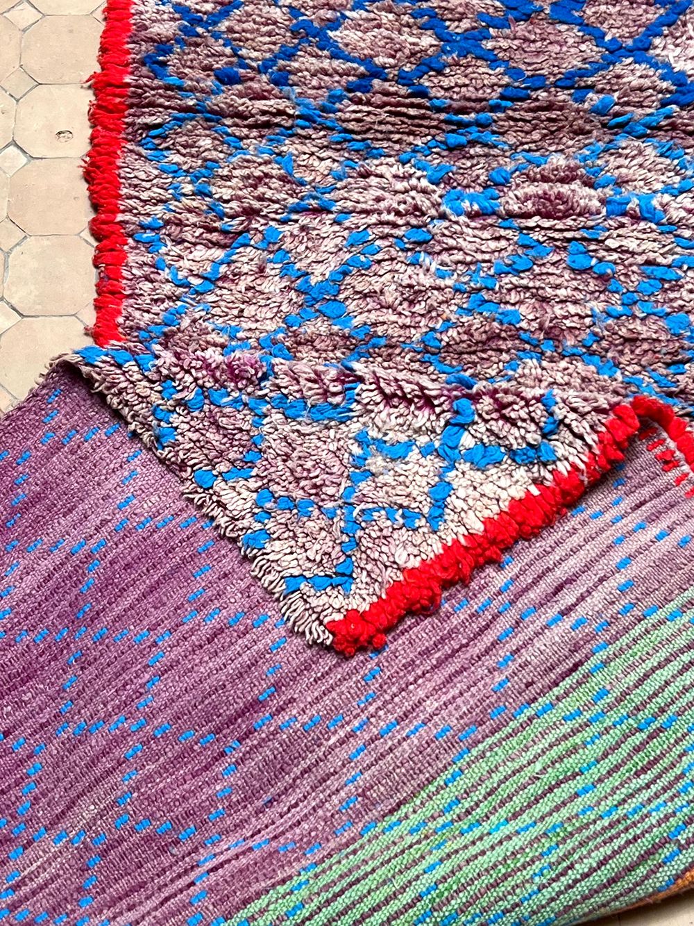 Moroccan Vintage Azilal Runner Rug 310x80cm