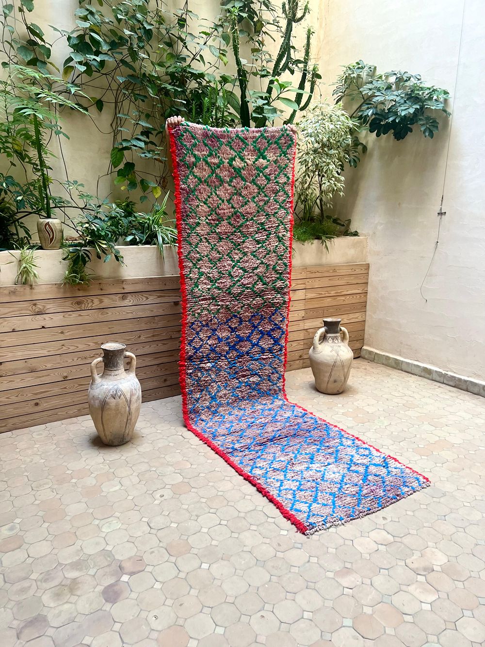 Moroccan Vintage Azilal Runner Rug 310x80cm