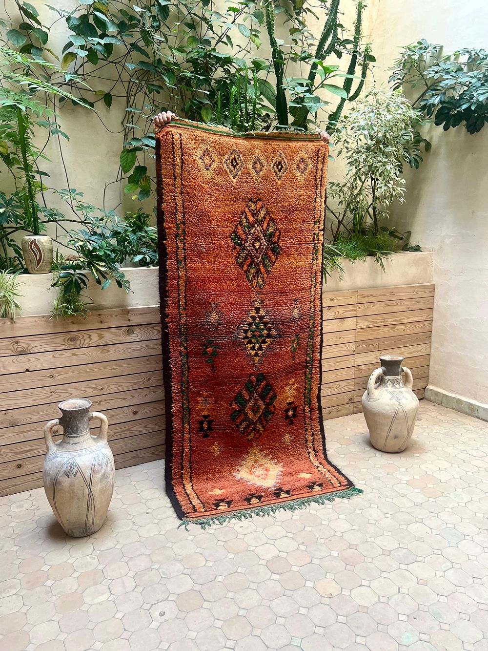 Marokkolainen vintage Boujaad matto 210x95cm