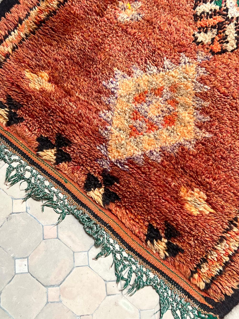Marokkolainen vintage Boujaad matto 210x95cm