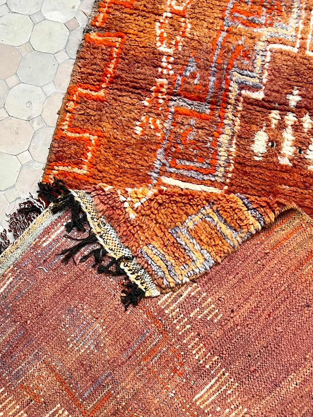 Marokkolainen vintage Boujaad matto 215x110cm