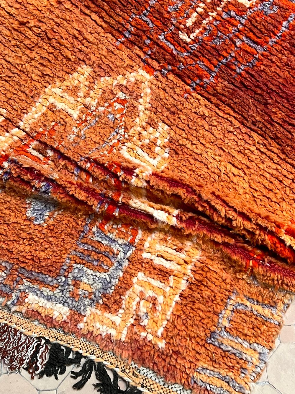 Marokkolainen vintage Boujaad matto 215x110cm