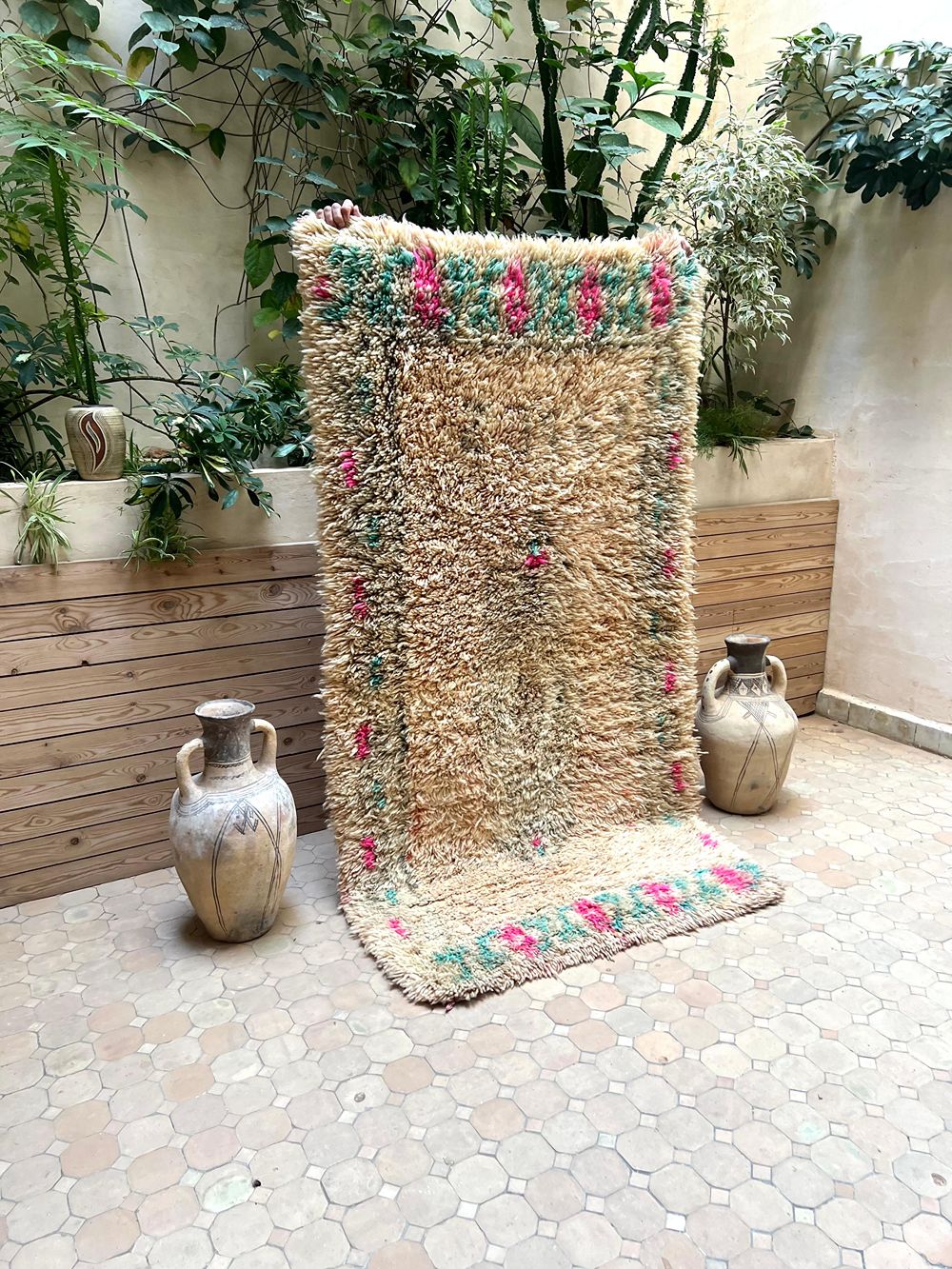 Moroccan Vintage Boujaad Rug 215x110cm