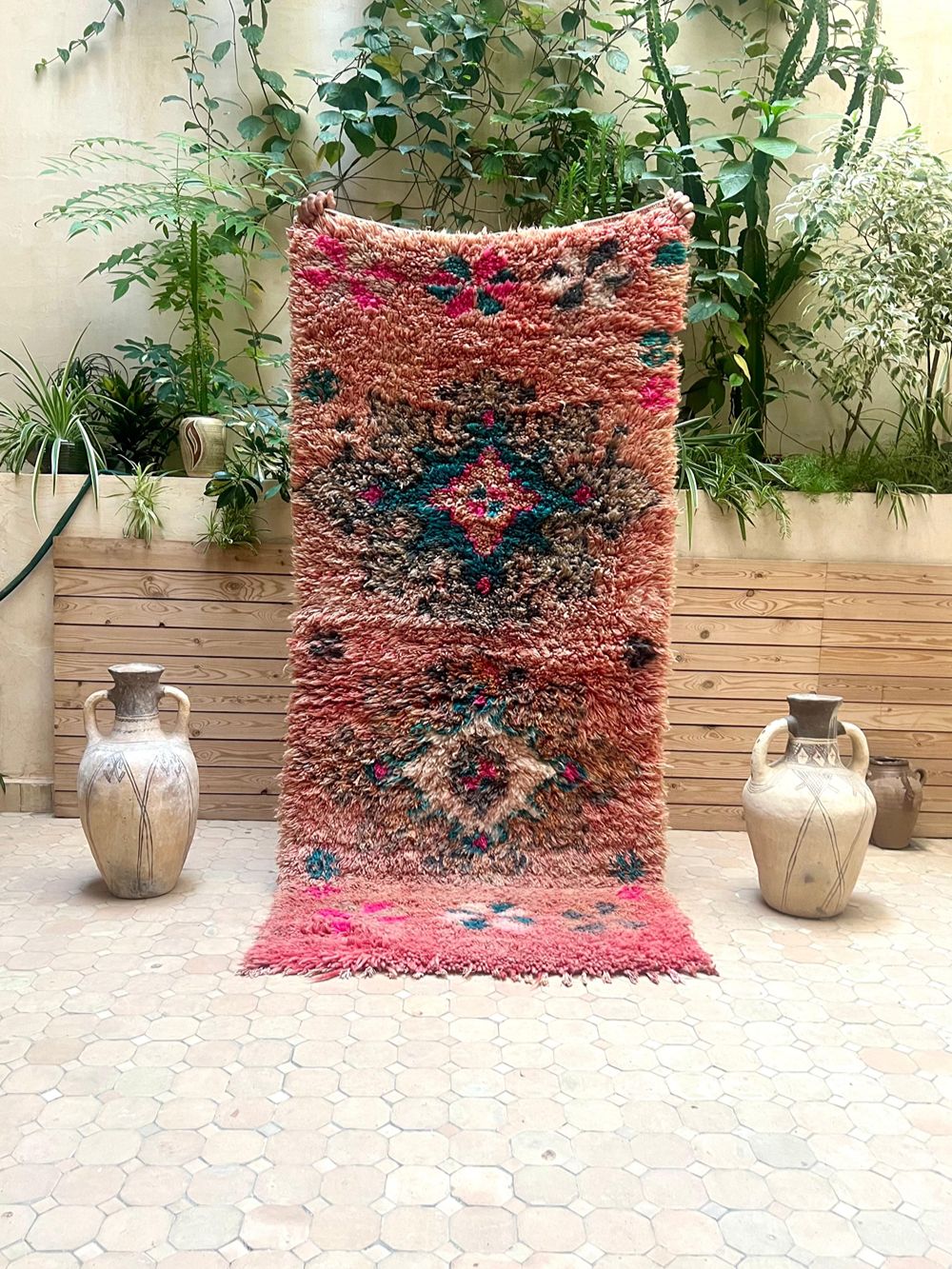 Marokkolainen vintage Boujaad matto 215x100cm