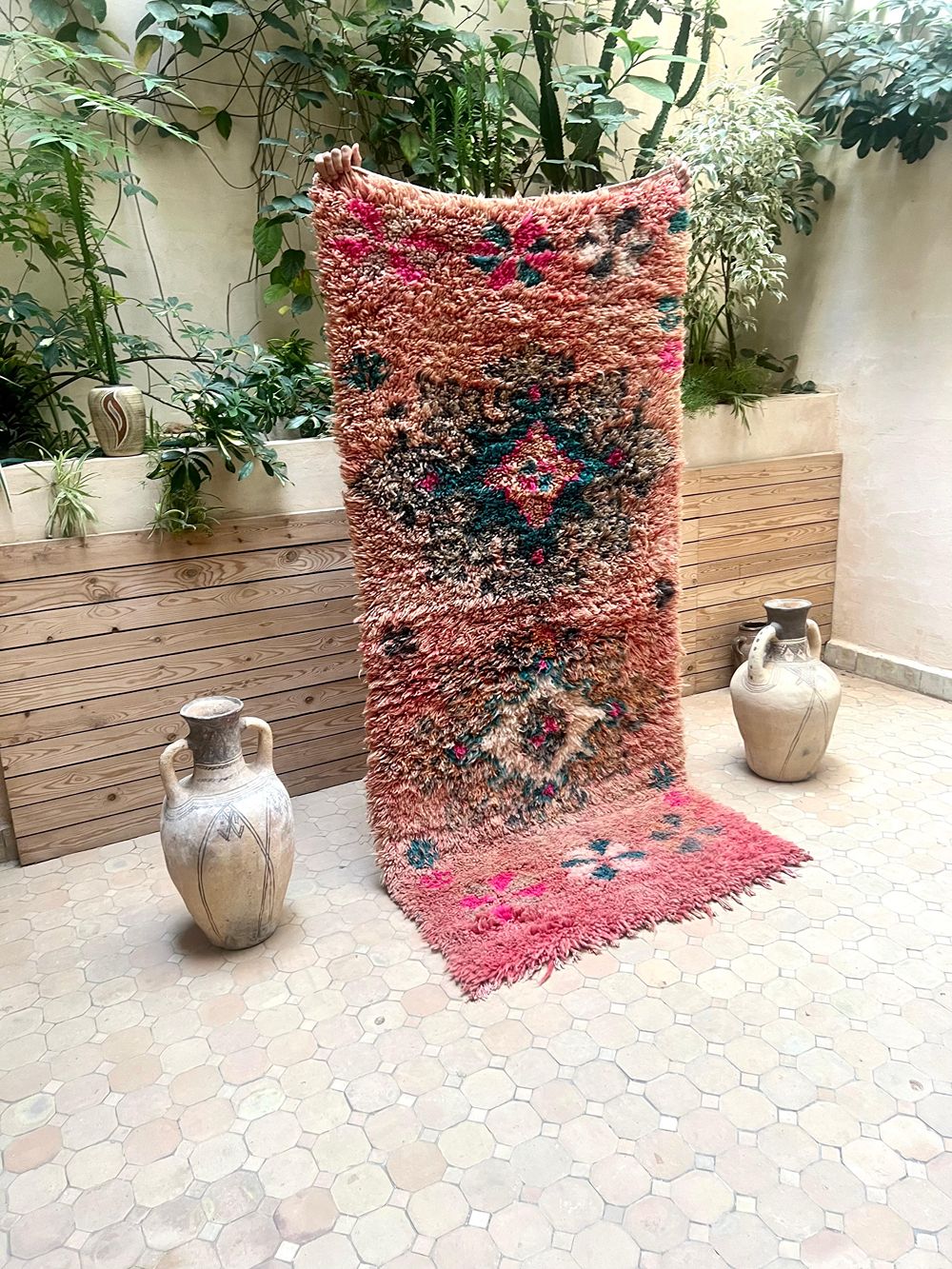 Marokkolainen vintage Boujaad matto 215x100cm