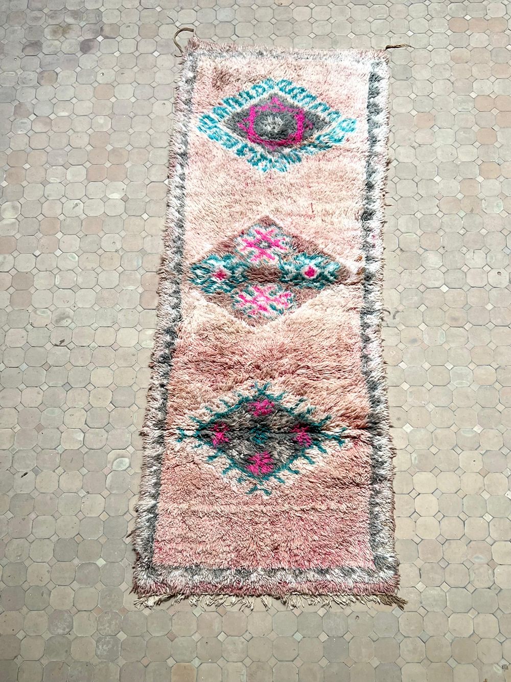 Moroccan Vintage Boujaad Runner Rug 280x100cm