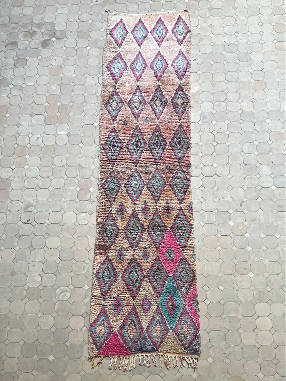 Moroccan Vintage Boujaad Runner Rug 295x65cm