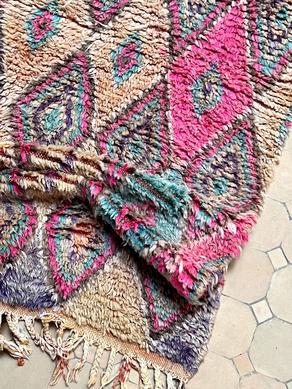 Moroccan Vintage Boujaad Runner Rug 295x65cm