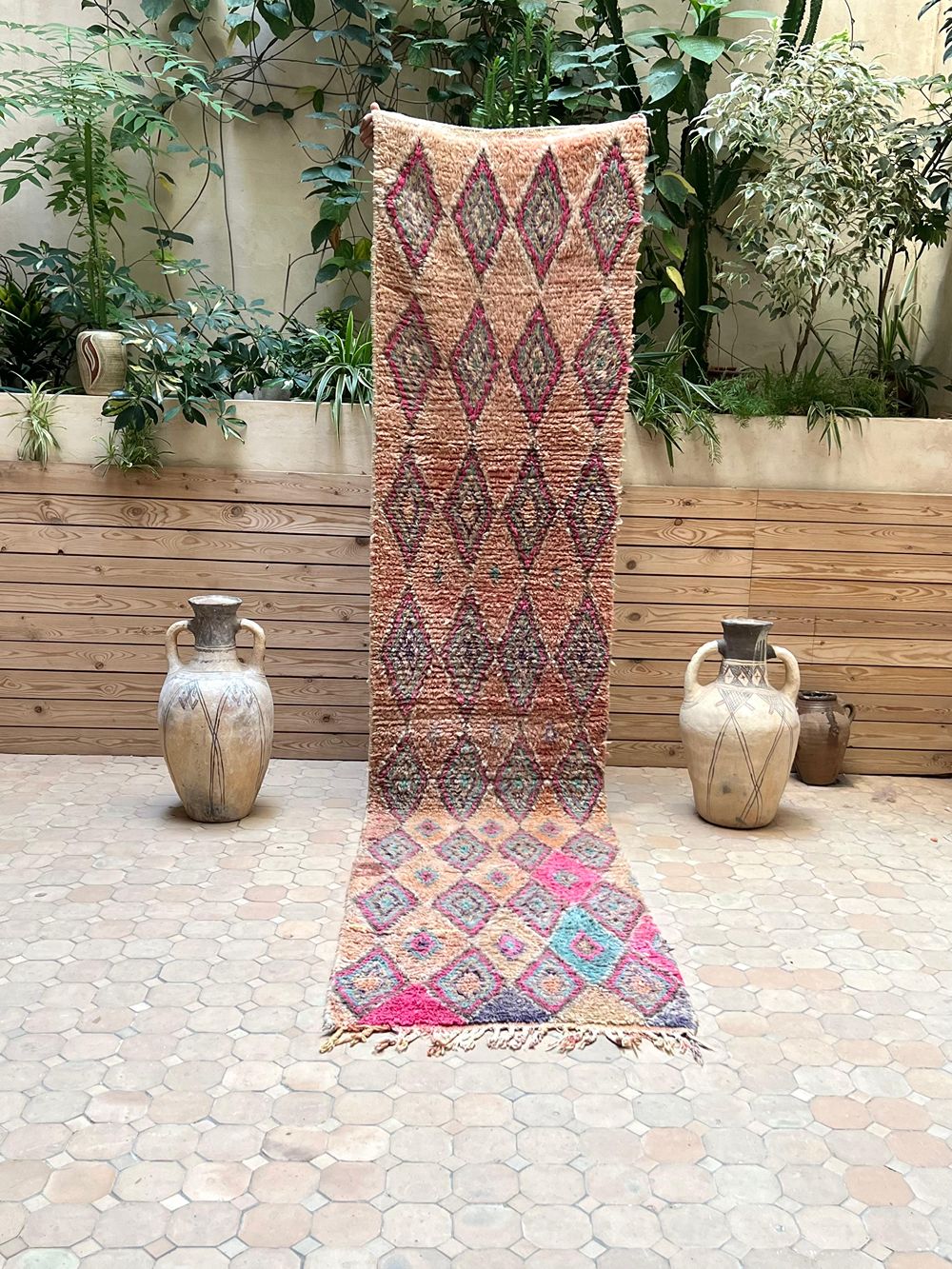 Moroccan Vintage Boujaad Runner Rug 295x65cm