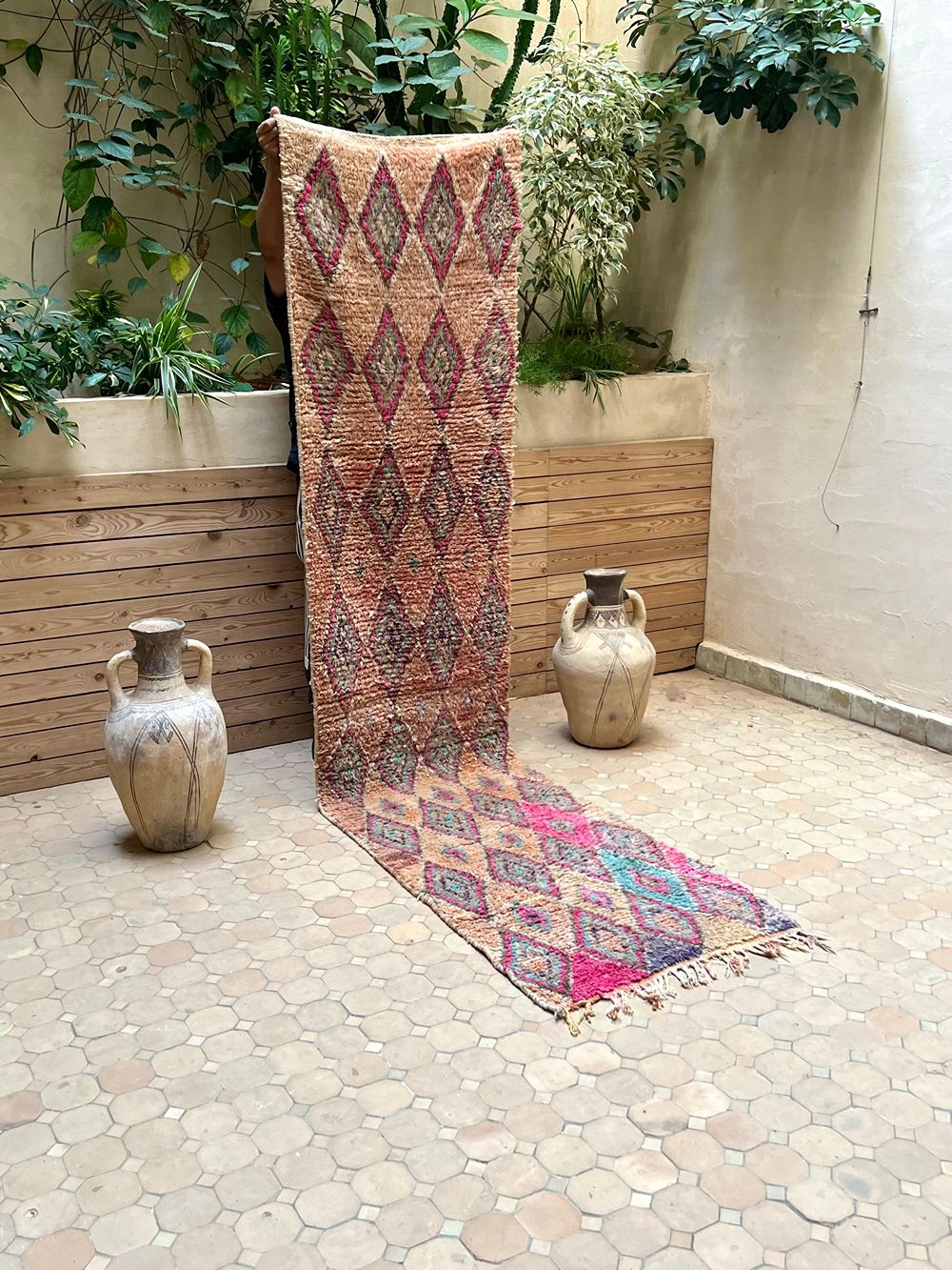 Moroccan Vintage Boujaad Runner Rug 295x65cm