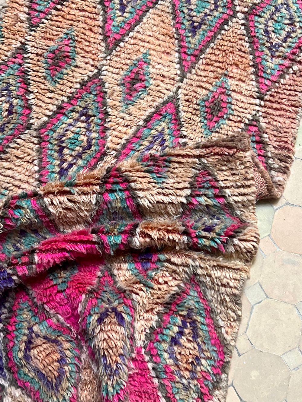 Moroccan Vintage Boujaad Runner Rug 300x70cm