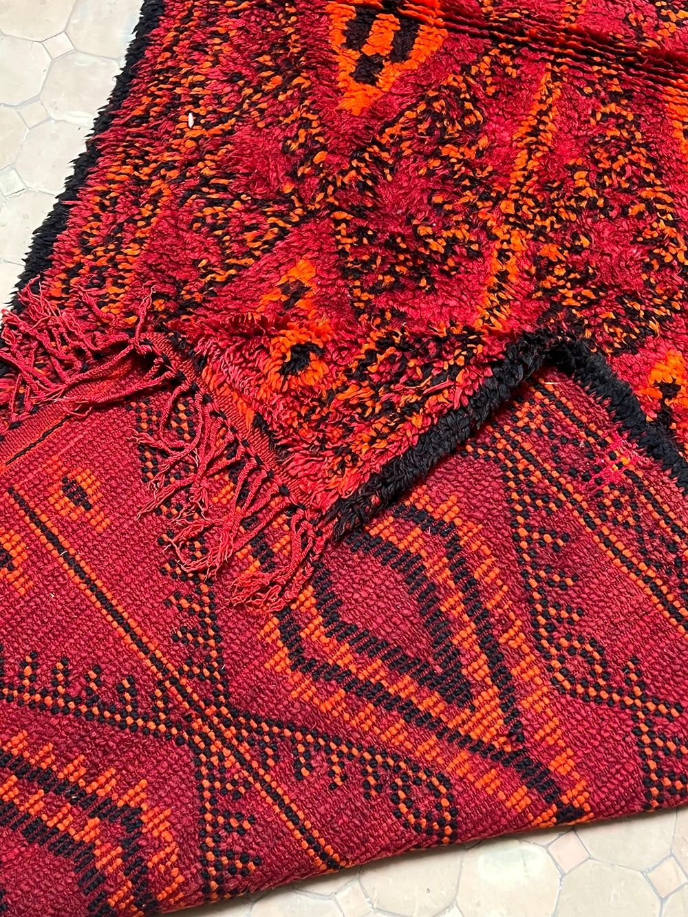 Moroccan Vintage Boujaad Runner Rug 325x110cm