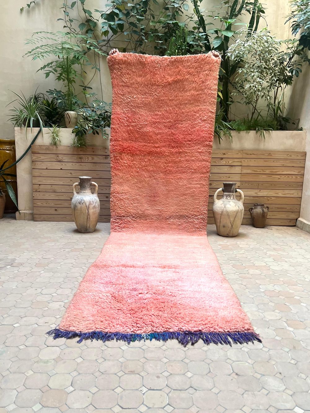 Moroccan Vintage Boujaad Runner Rug 370x100cm