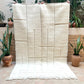 Moroccan All White Rug 240x155cm