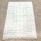 Moroccan All White Rug 240x155cm