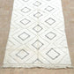 Marokkolainen mustavalkoinen matto 255x150cm
