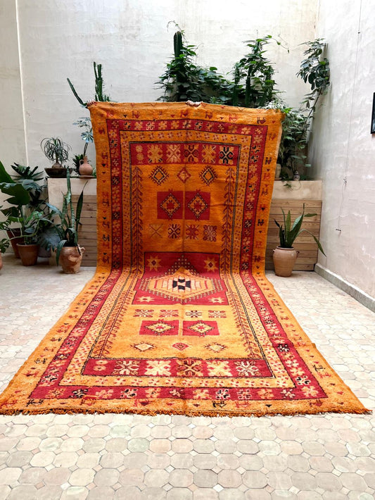 Marokkolainen vintage Boujaad matto 450x165cm