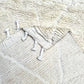 Moroccan All White Rug 145x100cm