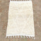 Moroccan All White Rug 145x100cm