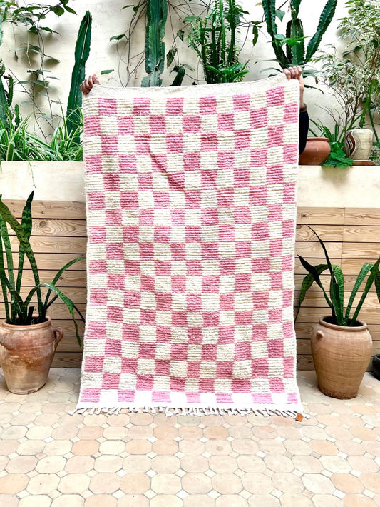 Marokkolainen ruudullinen matto 155x95cm
