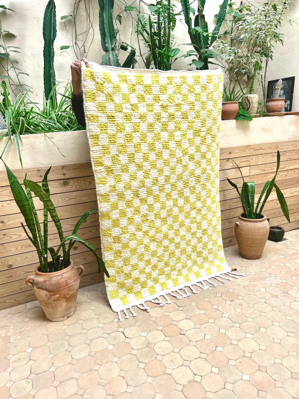 Marokkolainen ruudullinen matto 150x100cm
