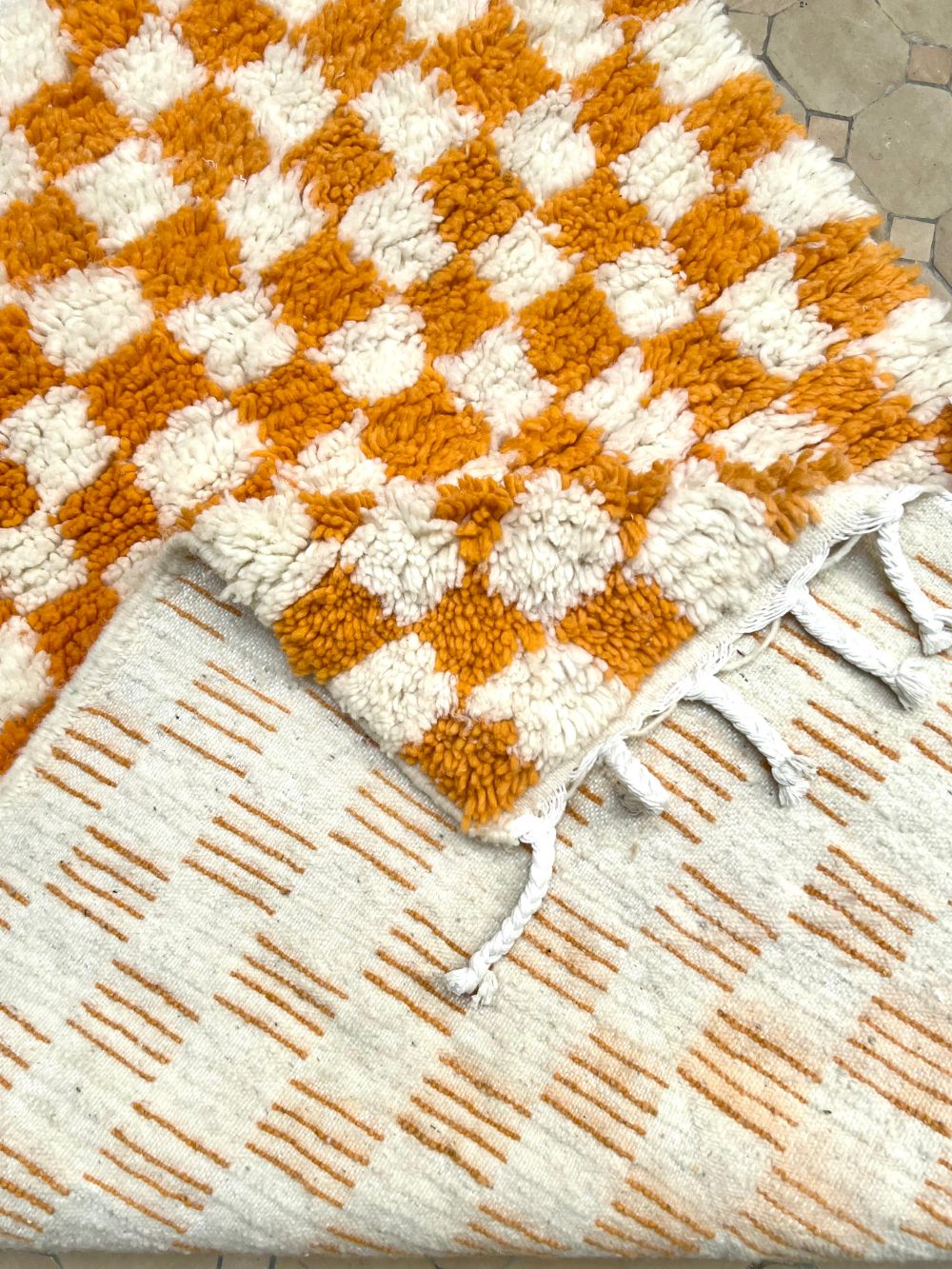 Marokkolainen ruudullinen matto 150x105cm