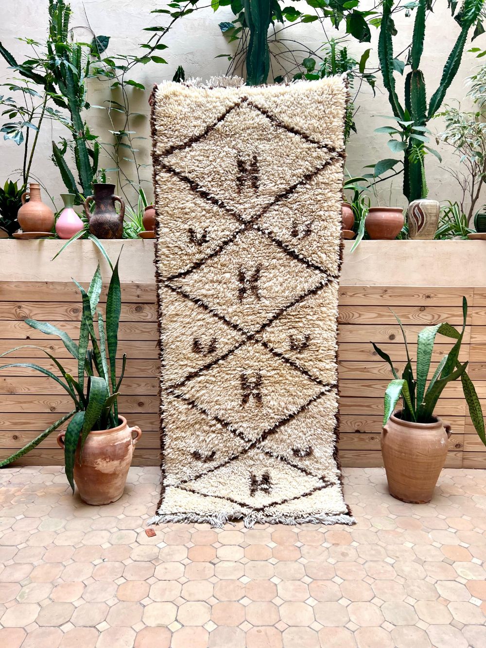 Marokkolainen vintage Azilal-matto 195x80cm
