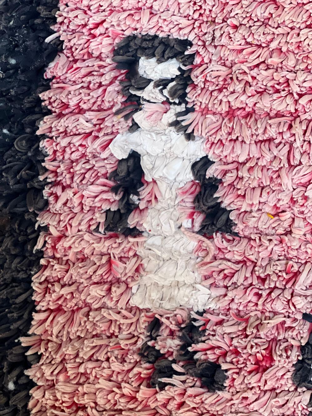 Marokkolainen vintage Boucherouite käytävämatto 380x100cm
