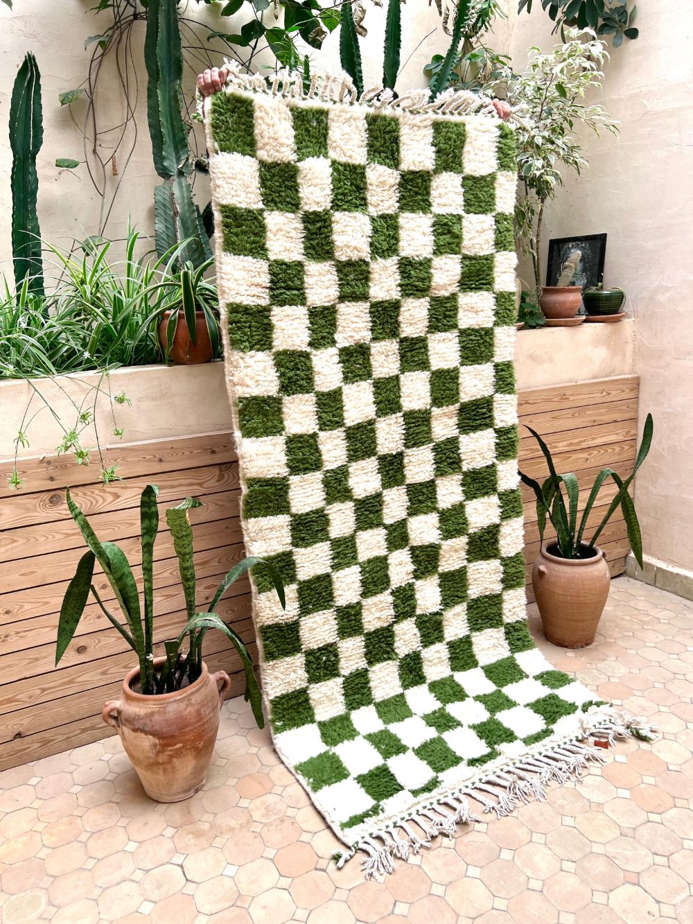 Marokkolainen ruudullinen matto 220x100cm