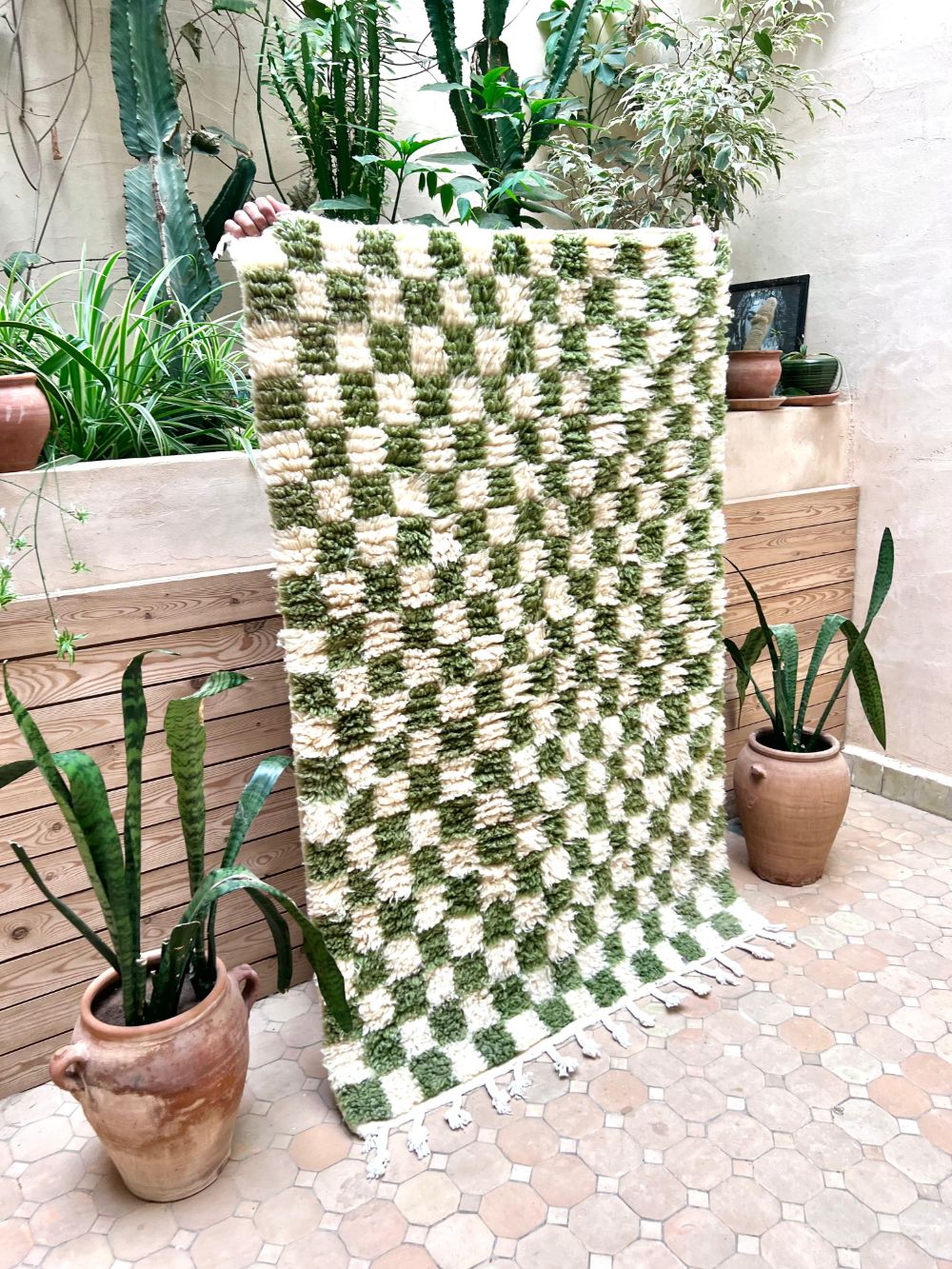 Marokkolainen ruudullinen matto 155x105cm