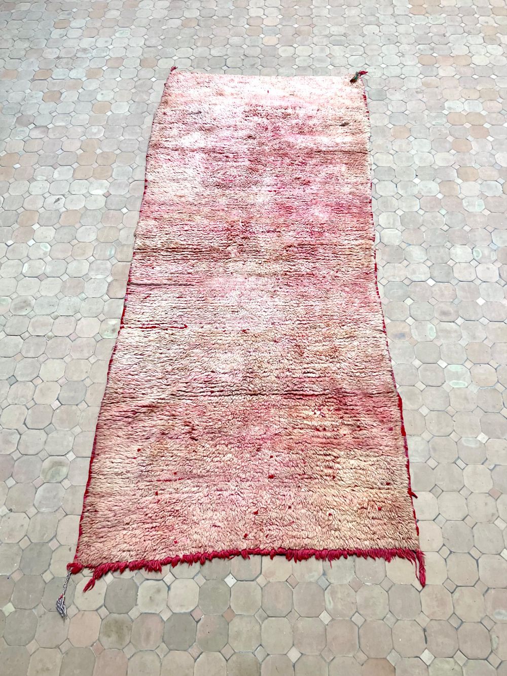 Moroccan Vintage Boujaad runner Rug 250x110cm