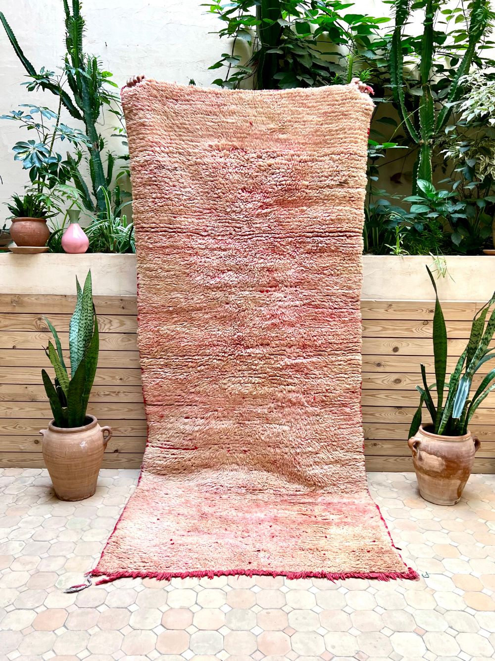 Moroccan Vintage Boujaad runner Rug 250x110cm