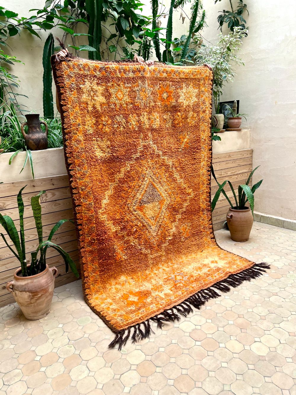 Marokkolainen vintage Boujaad matto 220x145cm