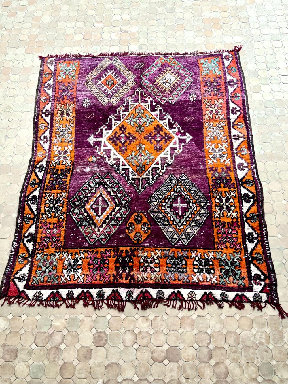 Moroccan Vintage Boujaad Rug 250x195cm