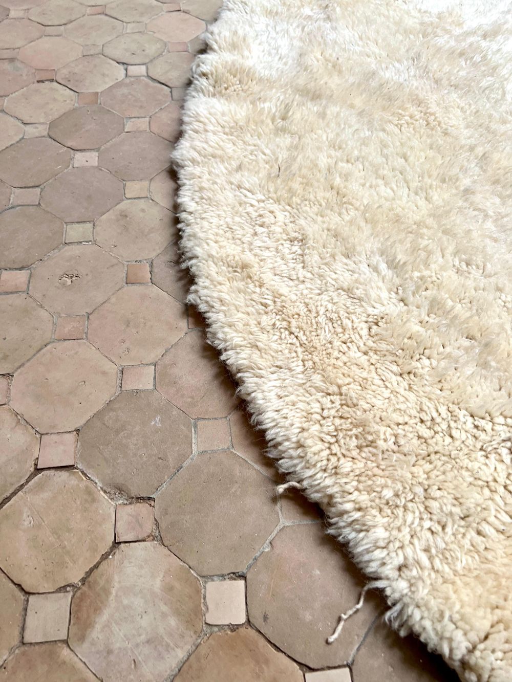 Moroccan Cream Round Rug 200cm