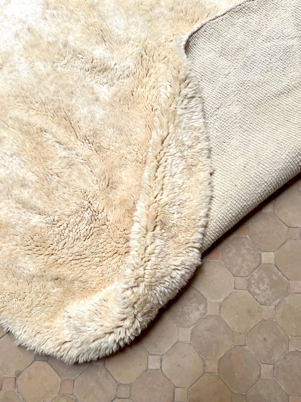 Moroccan Cream Round Rug 200cm